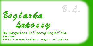 boglarka lapossy business card